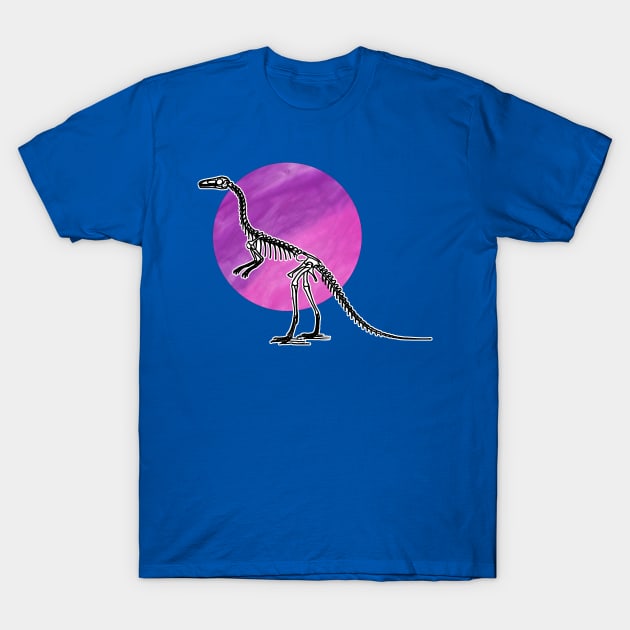 Dinosaur Skeleton in Space T-Shirt by chimakingthings